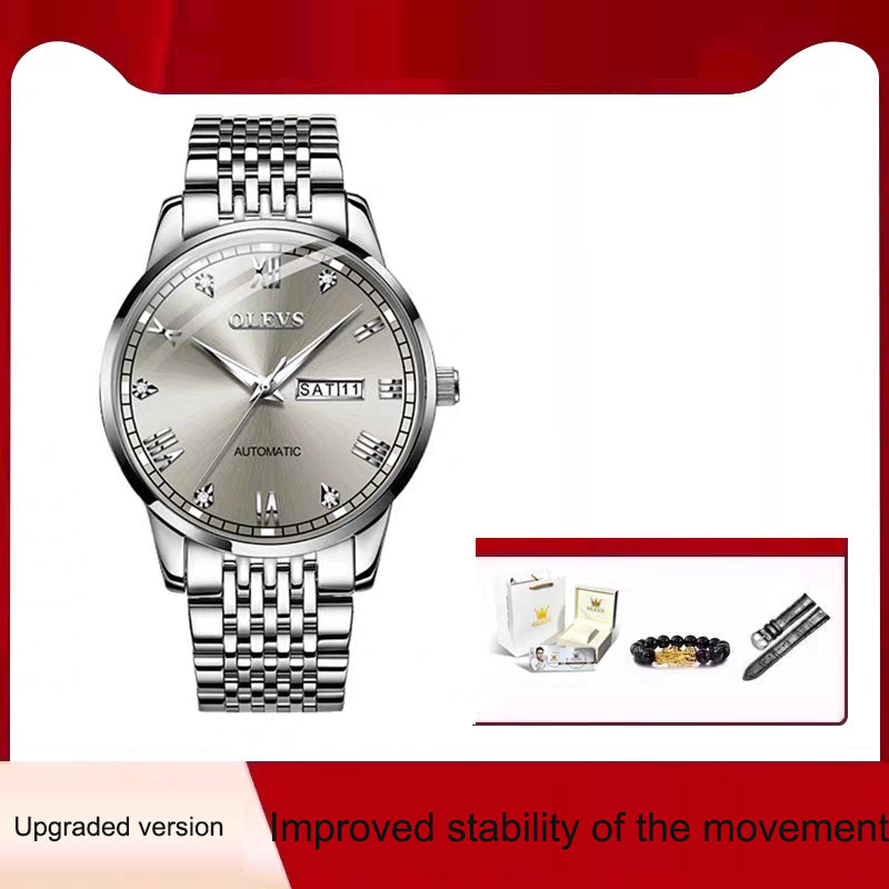 Reloj para hombre, automático, de cuerda simple, resistente al agua