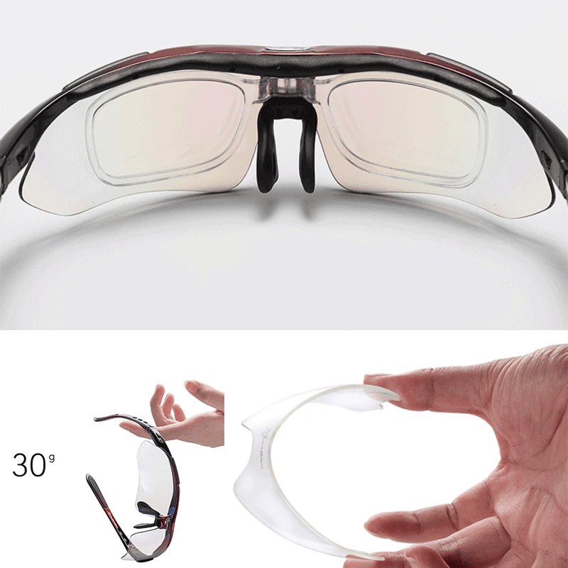 Gafas de sol deportivas polarizadas ROCKBROS para hombre, ciclismo de carretera, gafas de protección para ciclismo de montaña, 5 lentes
