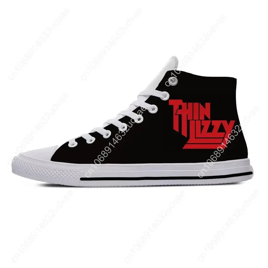 Lizzy Hard Rock Band - Zapatillas de tela informales, ligeras, transpirables y con estampado 3D, para hombre y mujer