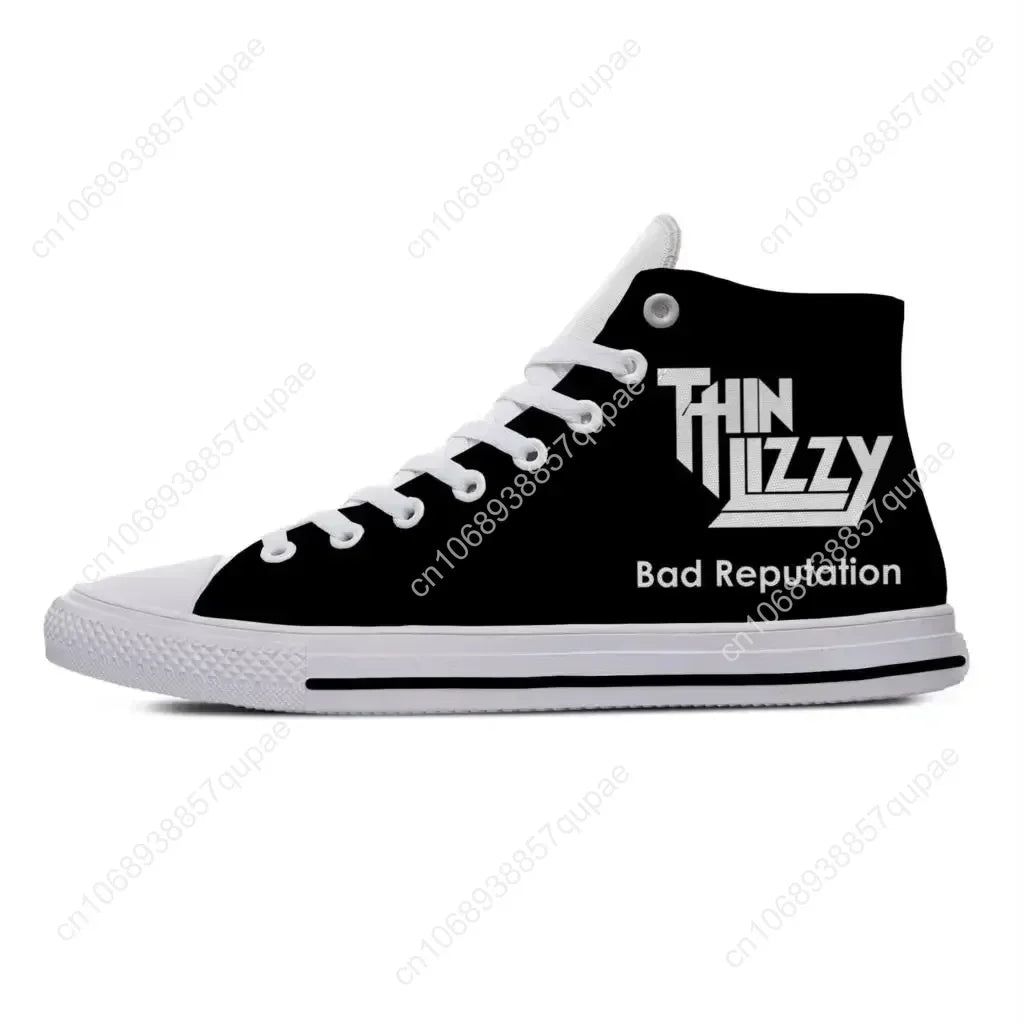 Lizzy Hard Rock Band - Zapatillas de tela informales, ligeras, transpirables y con estampado 3D, para hombre y mujer