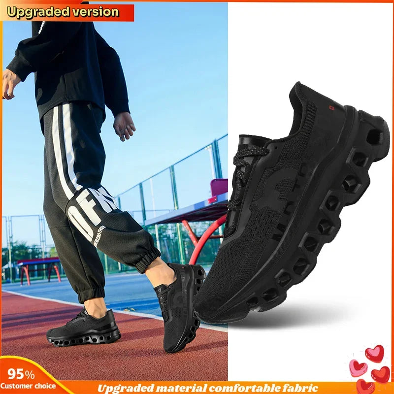 Zapatos deportivos de diseño hueco para hombre: ligeros y transpirables