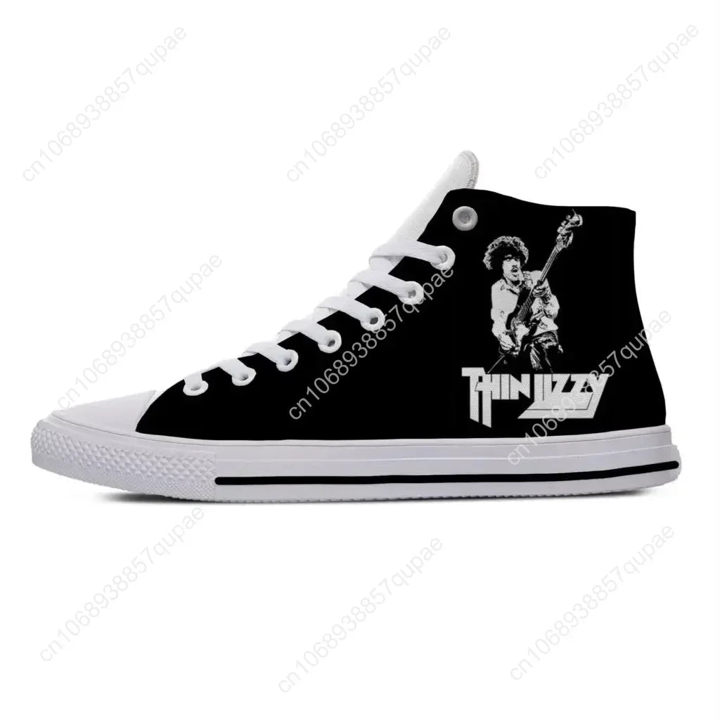 Lizzy Hard Rock Band - Zapatillas de tela informales, ligeras, transpirables y con estampado 3D, para hombre y mujer