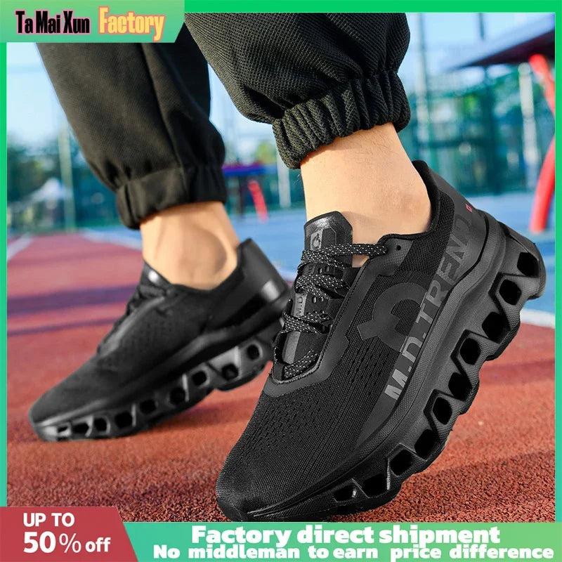 Zapatos deportivos de diseño hueco para hombre: ligeros y transpirables