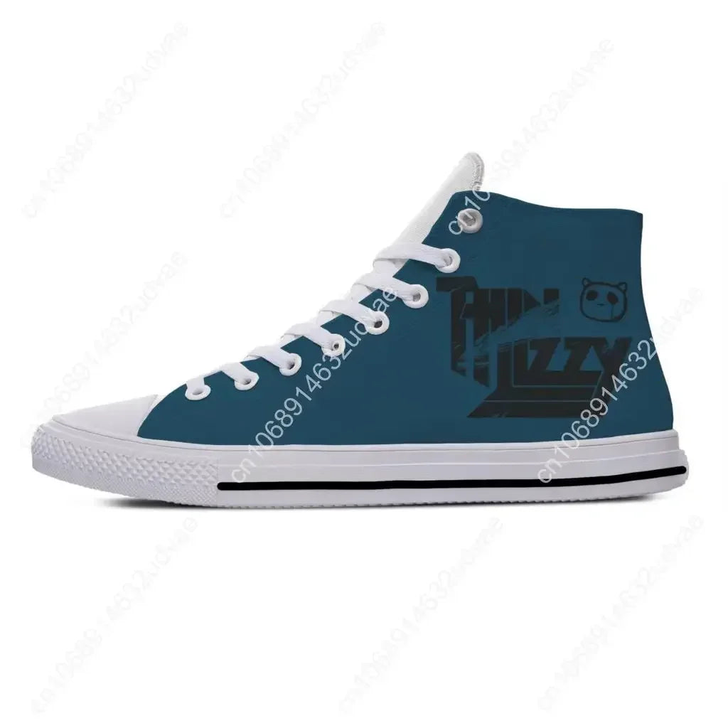 Lizzy Hard Rock Band - Zapatillas de tela informales, ligeras, transpirables y con estampado 3D, para hombre y mujer