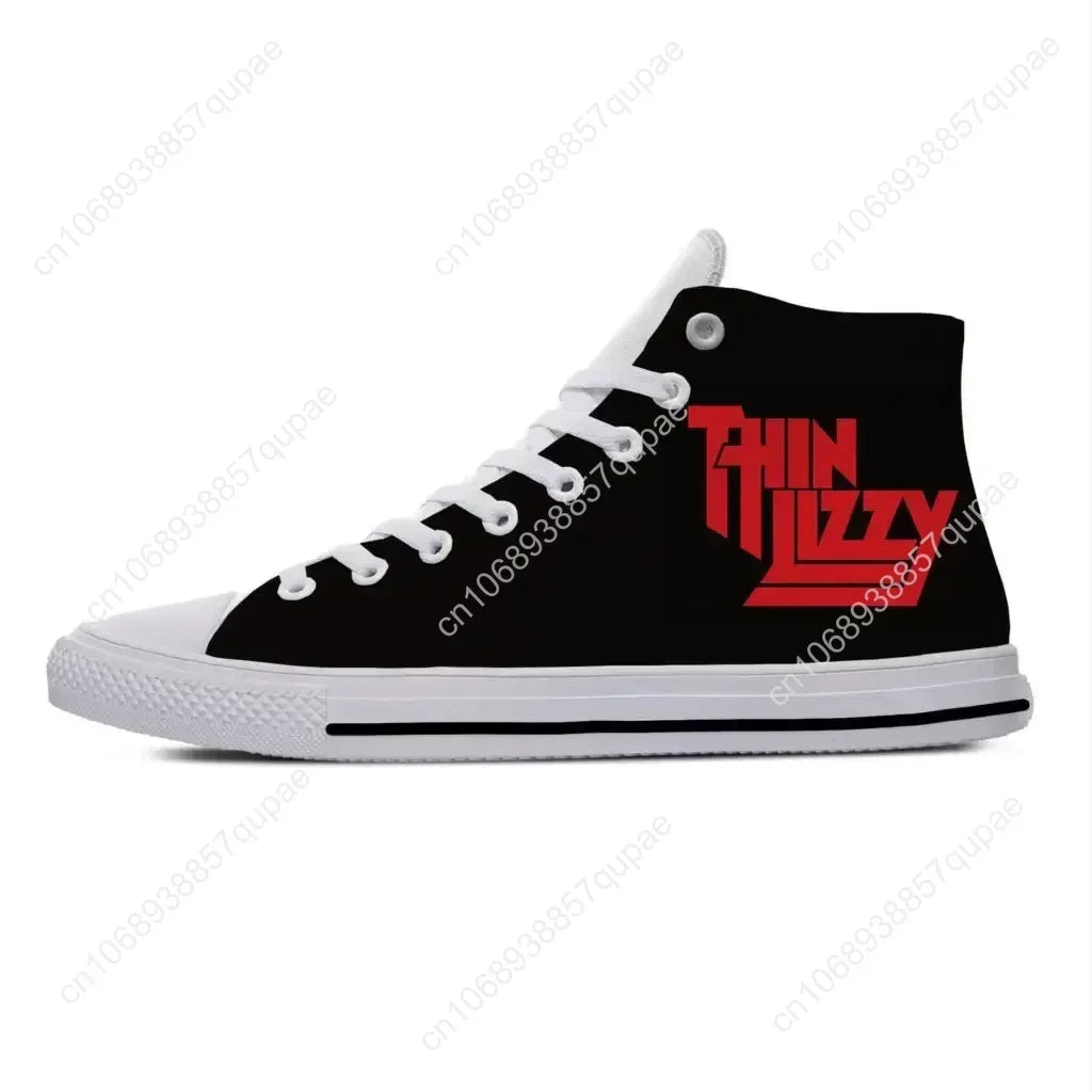 Lizzy Hard Rock Band - Zapatillas de tela informales, ligeras, transpirables y con estampado 3D, para hombre y mujer