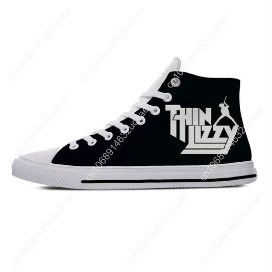 Lizzy Hard Rock Band - Zapatillas de tela informales, ligeras, transpirables y con estampado 3D, para hombre y mujer
