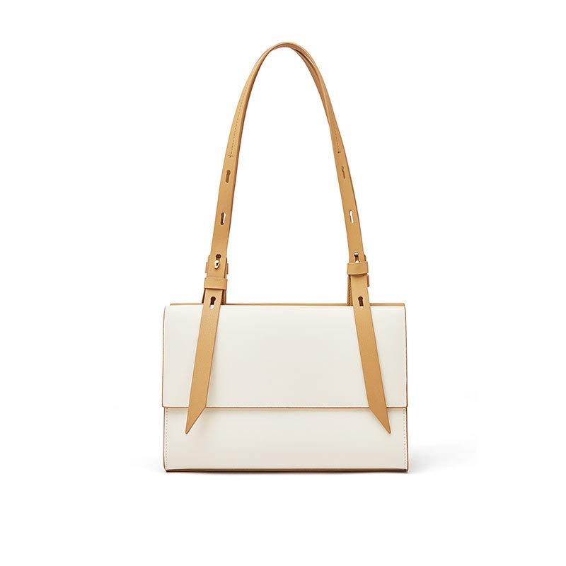 Bolso de hombro de cuero genuino, estilo versátil, de diseño exclusivo, para mujer.