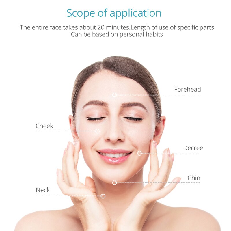Máquina de masaje facial de radiofrecuencia con LED y fotones, rejuvenecimiento de la piel, antiarrugas