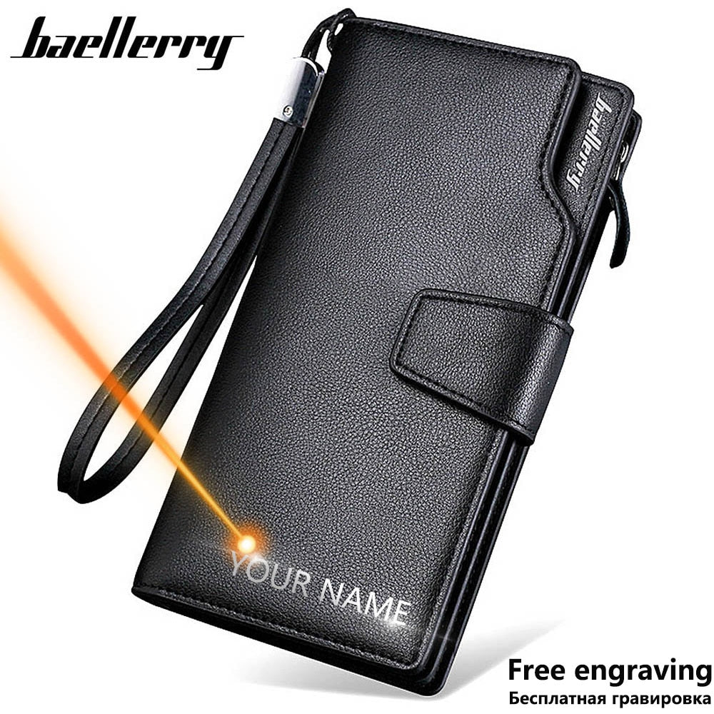 Cartera Baellerry para hombre, estilo largo, tarjetero de alta calidad