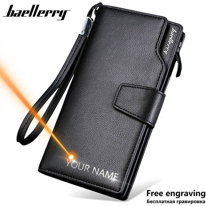 Cartera Baellerry para hombre, estilo largo, tarjetero de alta calidad