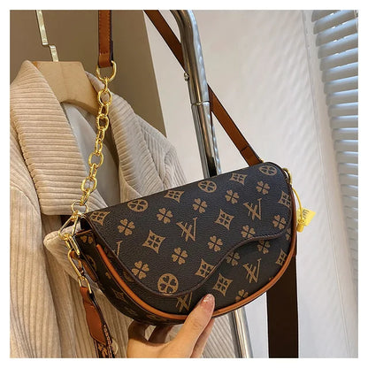 Bolso de mano elegante para mujer, estilo coreano, con estampado femenino, bandolera de alta gama