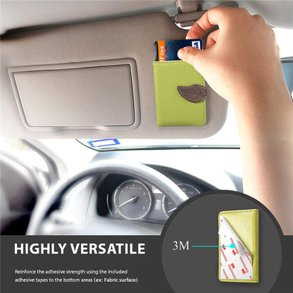 Funda creativa de cuero PU para teléfono, tarjetero para mujer y hombre, con adhesivo 3M, moderna y elegante.