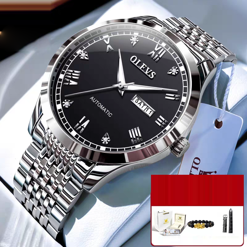 Reloj para hombre, automático, de cuerda simple, resistente al agua