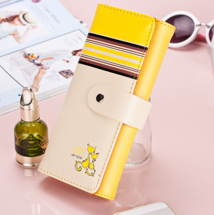 Carteras para mujer de piel sintética suave con diseño de gatos