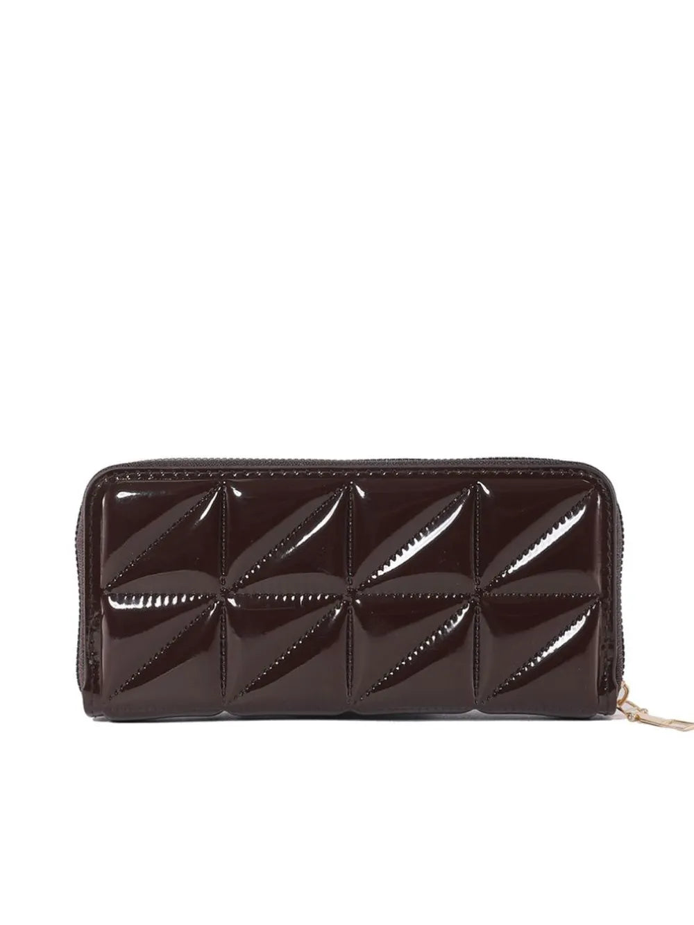 Billetera Mujer PU Leather Solid Color