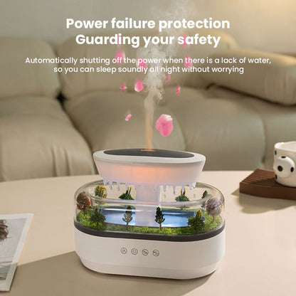 Humidificador de aroma estilo Raindrop con luces y difusión de aceites esenciales para el hogar.