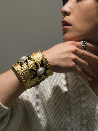 Pulsera retro de estrella de mar de la serie medieval de moda con personalidad retro francesa