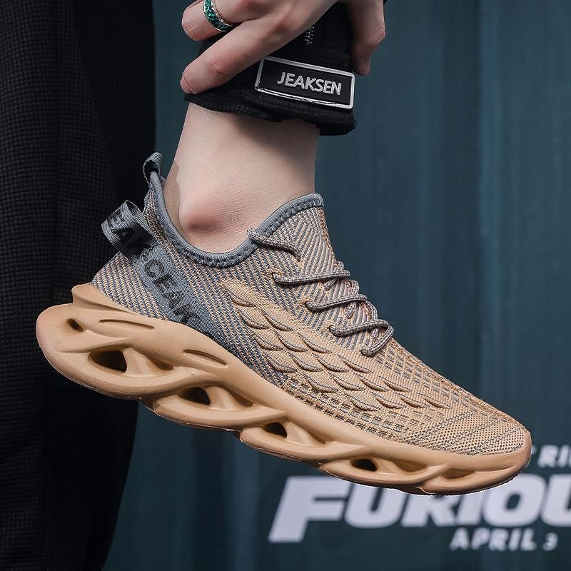 Zapatos de malla Flyknit para hombre, ligeros y casuales de moda.