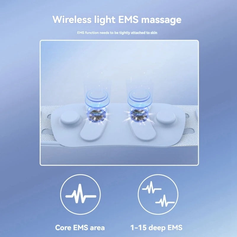 Cinturón de soporte moldeador de cintura, masajeador, compresa caliente con pulso y vibración para la cintura.