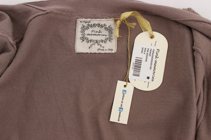 PINK MEMORIES Purple Lace Cotton Cardigan Sweater