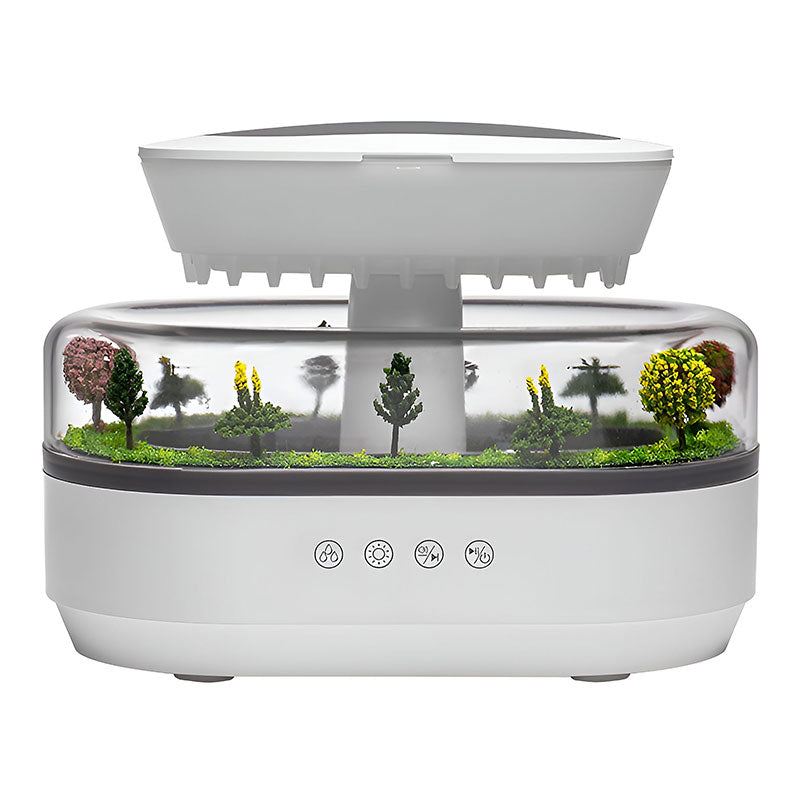 Humidificador de aroma estilo Raindrop con luces y difusión de aceites esenciales para el hogar.