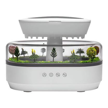 Humidificador de aroma estilo Raindrop con luces y difusión de aceites esenciales para el hogar.