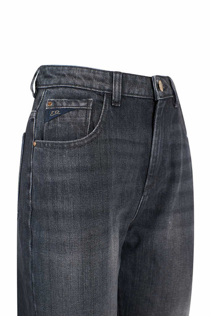Yes Zee Black Cotton Women's High-Waisted Jean