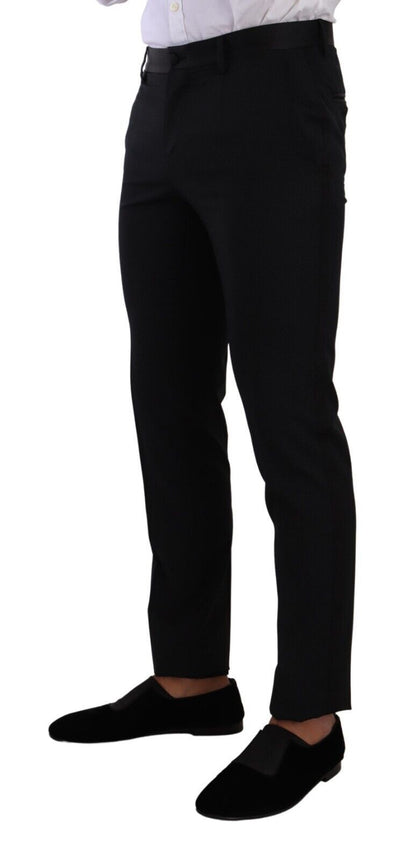 Dolce & Gabbana Black Fantasy GOLD Wool Slim Fit 2 Piece Suit