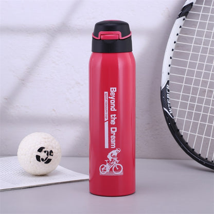 Botella termica de agua para deportes al aire libre con asa, taza térmica portátil anticaídas para montañismo