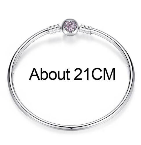 Pulsera y brazalete BAMOER de cadena de serpiente de plata de ley 925 con circonita cúbica pavé y estrella, joyería DIY PAS901