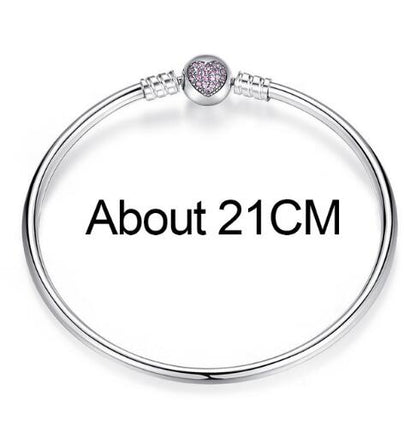 Pulsera y brazalete BAMOER de cadena de serpiente de plata de ley 925 con circonita cúbica pavé y estrella, joyería DIY PAS901