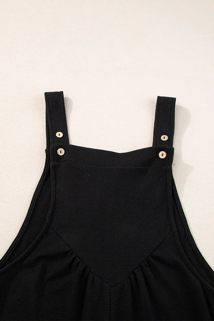 Mono sin mangas con tirantes para mujer, pantalones casuales holgados de cintura alta y pierna ancha