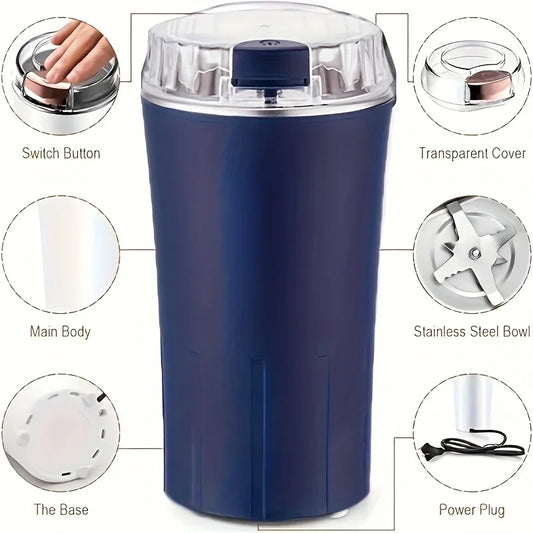 Molinillo de café eléctrico multifuncional con control de una sola pulsación, procesador de alimentos, licuadora para espresso, frutos secos.