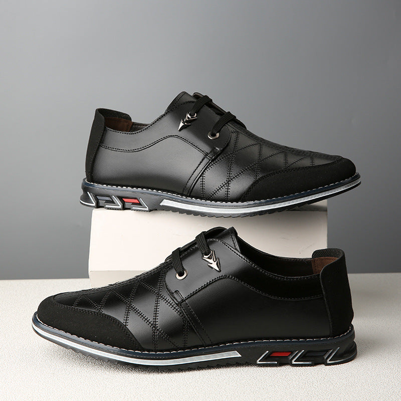 Zapatos moda para hombre, estilo británico. Zapatos de cuero sin cordones