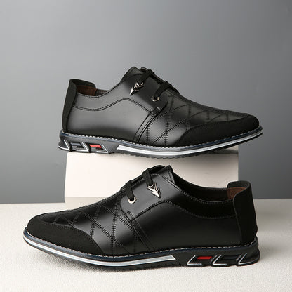 Zapatos moda para hombre, estilo británico. Zapatos de cuero sin cordones
