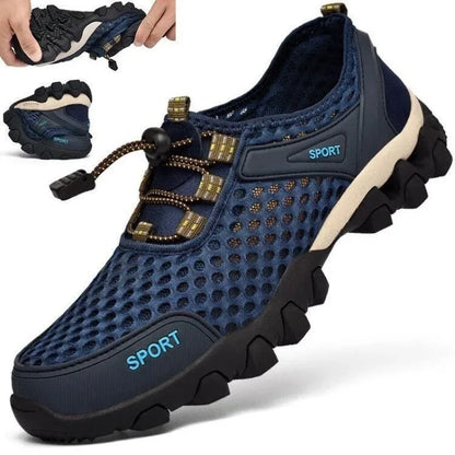 Zapatos deportivos de malla para hombre, transpirables, ligeros, antideslizantes