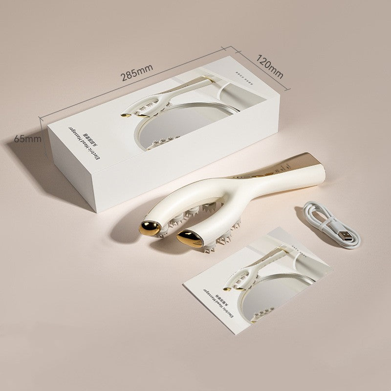 Masajeador de cabeza EMS con microcorriente y luz roja, peine de masaje eléctrico para el cuidado del cuero cabelludo.