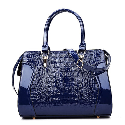Bolso de mano para mujer con estampado de cocodrilo