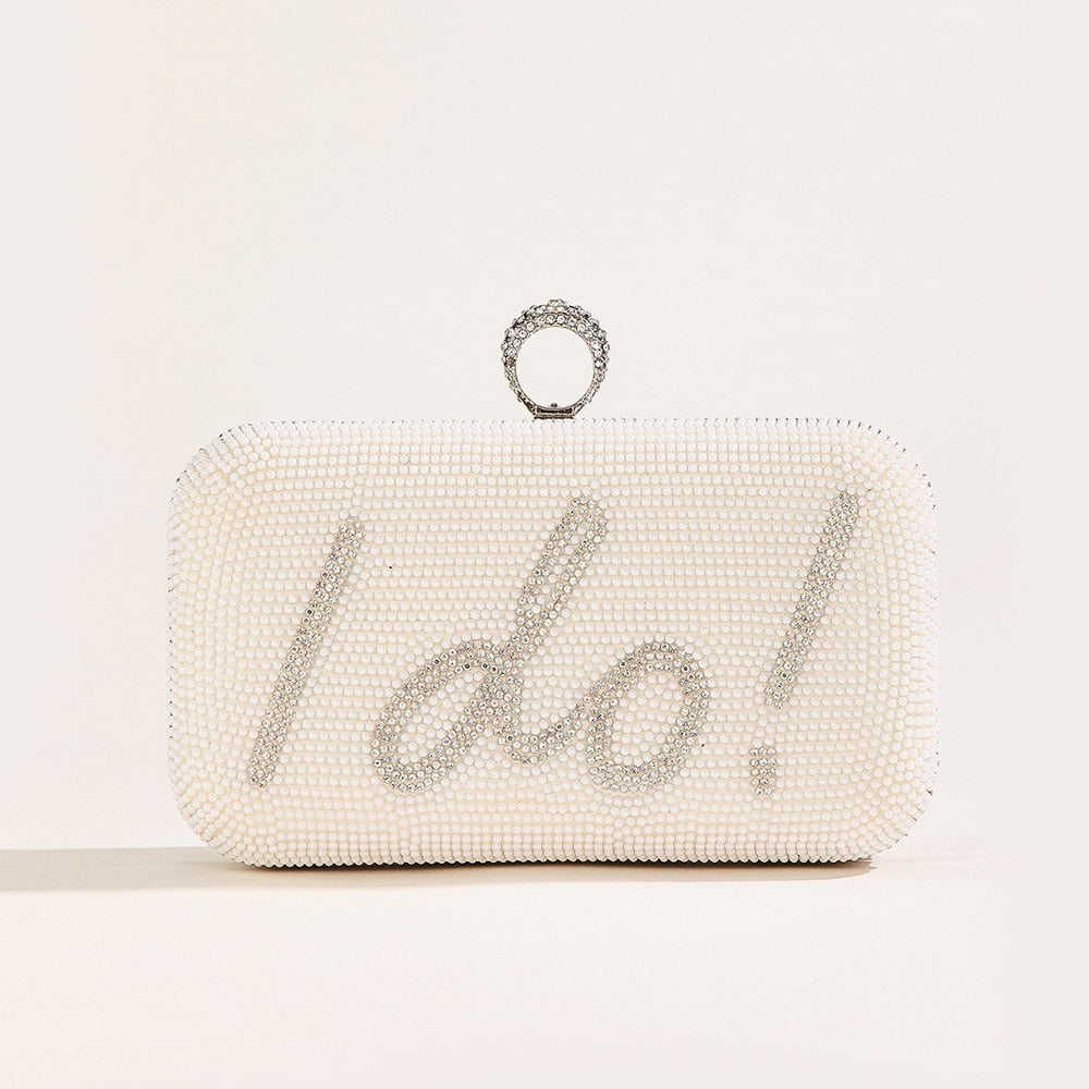 Bolsos de noche con la letra "I Do" para mujer
