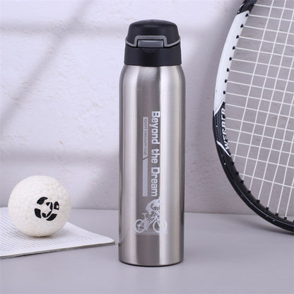 Botella termica de agua para deportes al aire libre con asa, taza térmica portátil anticaídas para montañismo