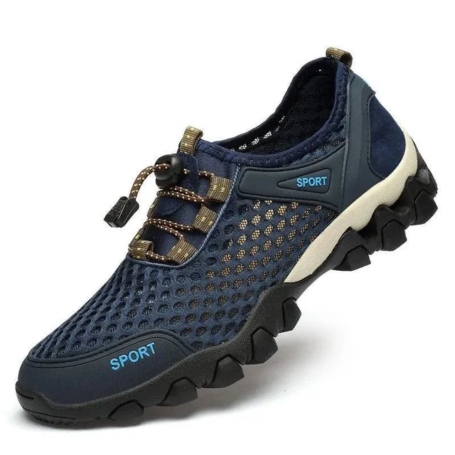 Zapatos deportivos de malla para hombre, transpirables, ligeros, antideslizantes