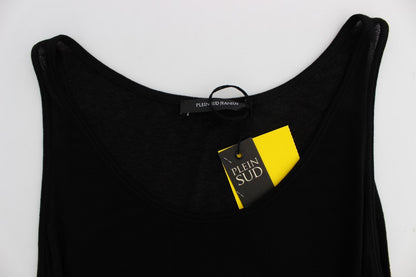 PLEIN SUD Black Stretch Sleeveless Blouse