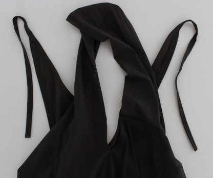 CORA GROPPO Gray Blue Stretch Blouse Top