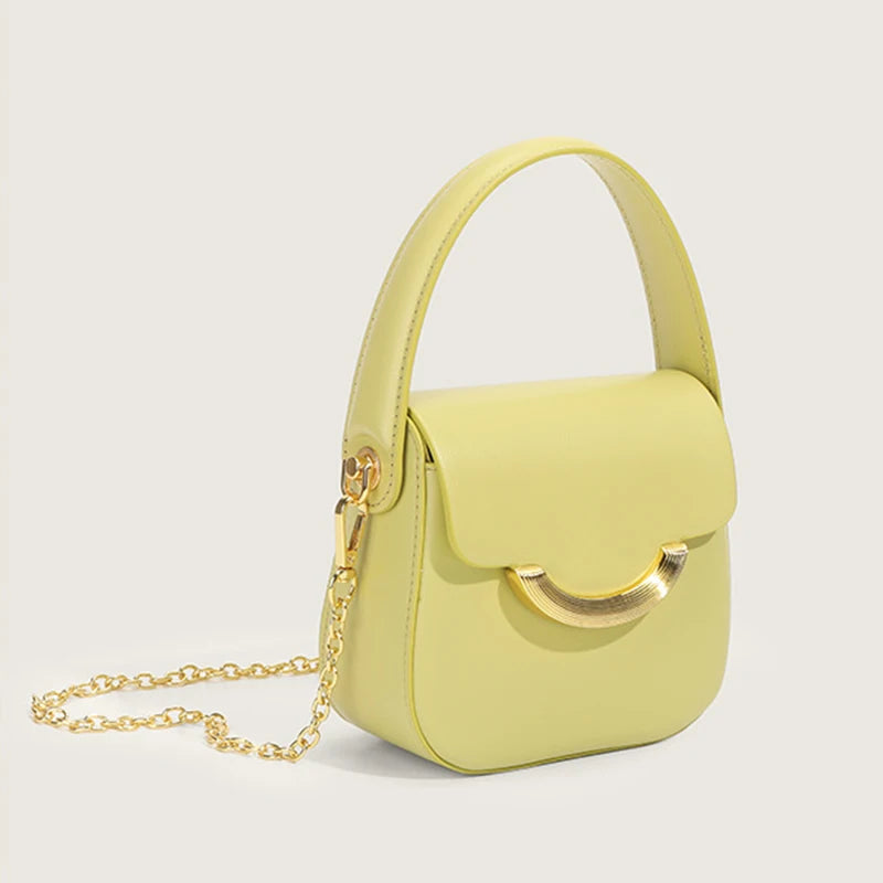 Bolso pequeño cuadrado para mujer, versátil mini bolso cruzado con cadena