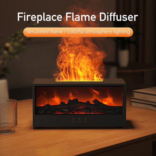 Máquina de aromaterapia con llama de chimenea simulación 3D. Gran pulverización, humidificador