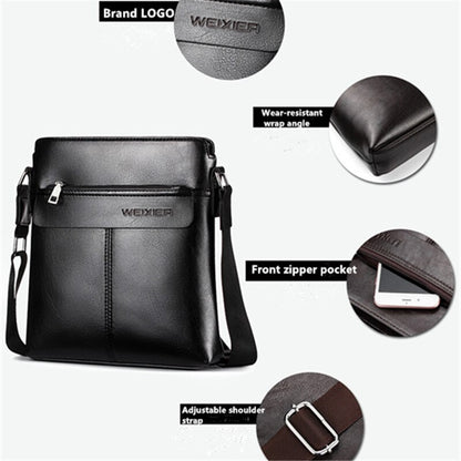 Bolso de hombre juvenil, de cuero con cremallera. Bolso de mano para iPad