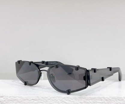 Gafas de sol de ojo de gato de metal de moda para hombre, gafas de sol pequeñas que favorecen el rostro.