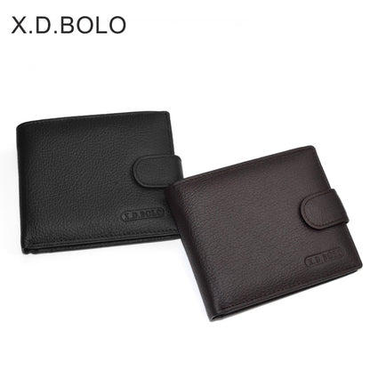 Cartera XDBOLO de piel auténtica para hombre, cartera con monedero