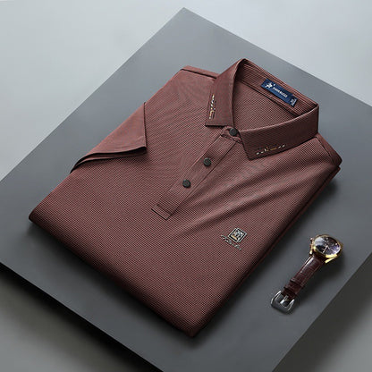 Camiseta de manga corta con cuello polo, informal, de verano, para negocios, de media manga