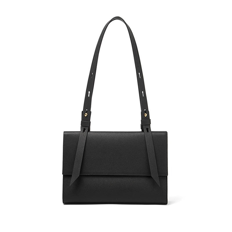 Bolso de hombro de cuero genuino, estilo versátil, de diseño exclusivo, para mujer.